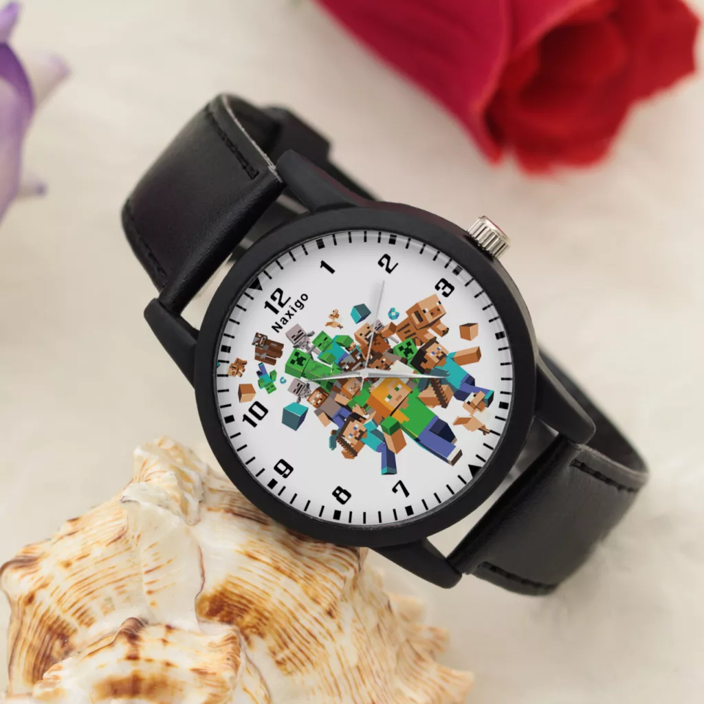 ساعت مچی عقربه ای ناکسیگو مدل Minecraft کد LF6781