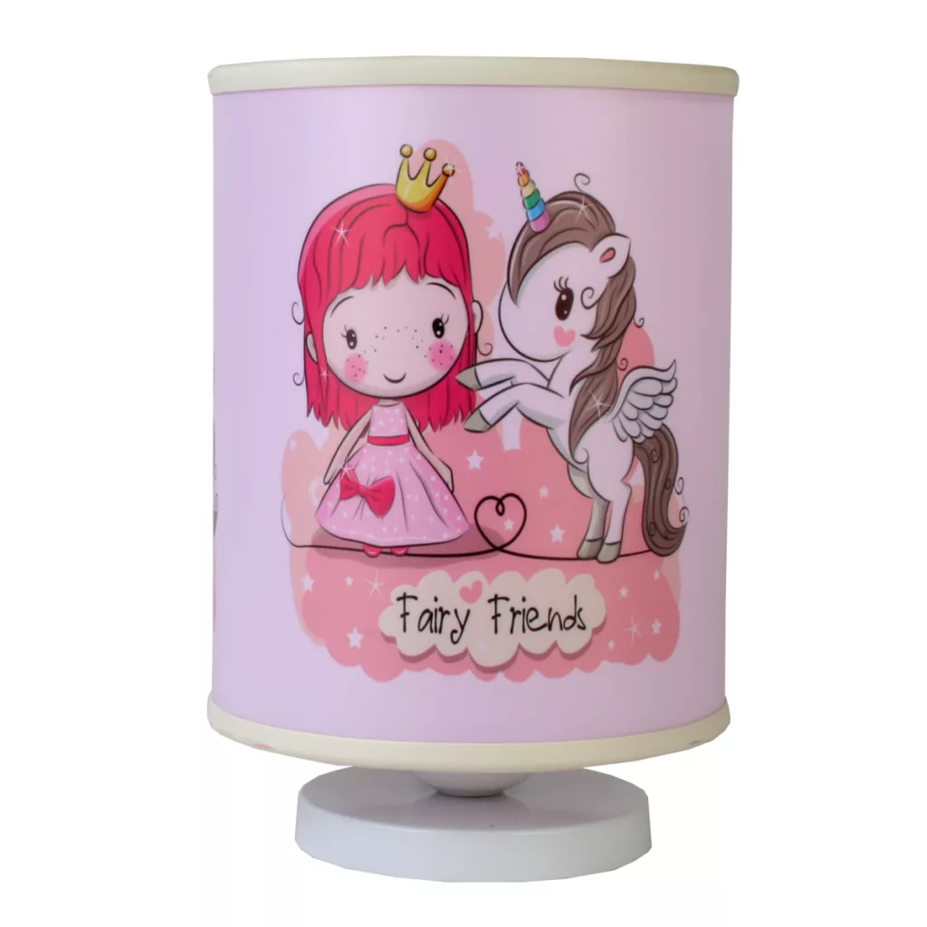 آباژور رومیزی کودک مدل دختر دامن پاپیونی