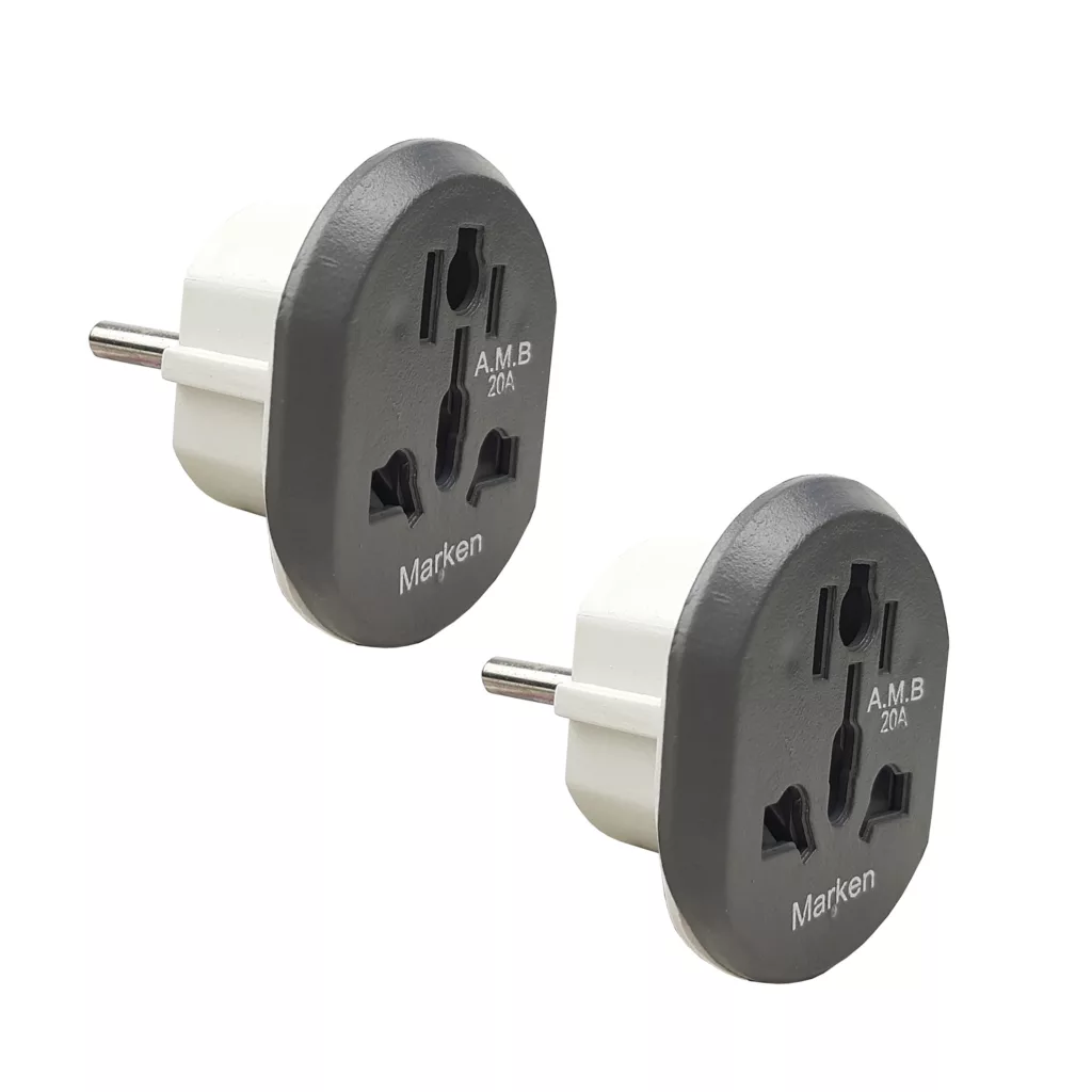 دو شاخه تبدیل برق 3 به 2 مارکن مدل هیرو پاور کد 20A مجموعه 2 عددی