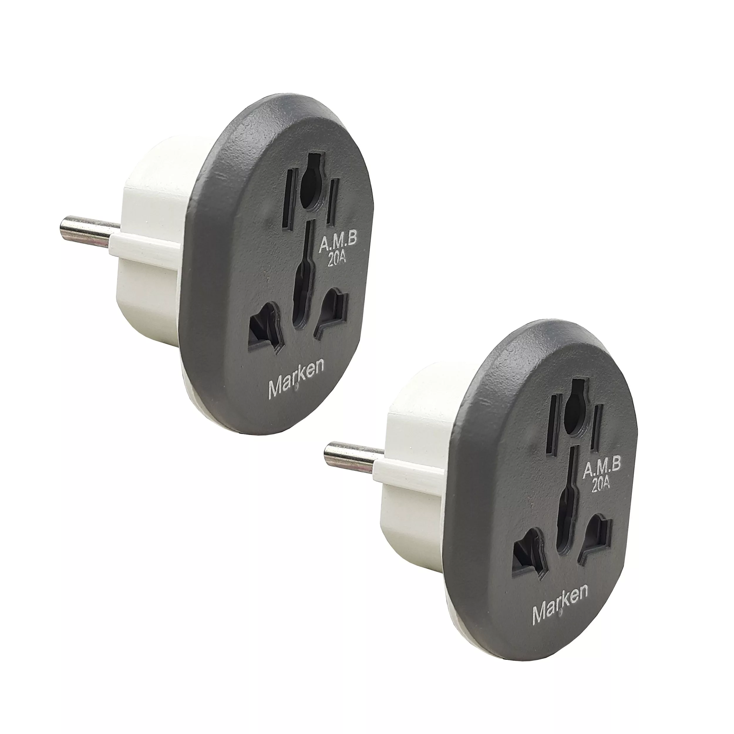 دو شاخه تبدیل برق 3 به 2 مارکن مدل هیرو پاور کد 20A مجموعه 2 عددی