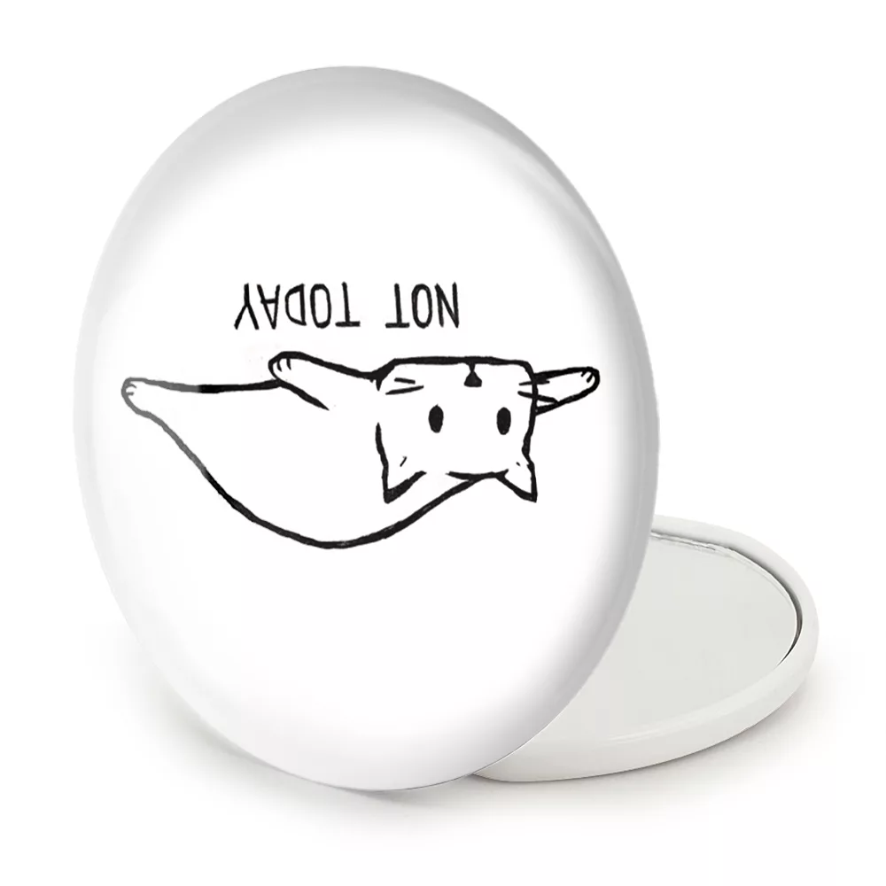 آینه جیبی خندالو طرح گربه خسته مدل تاشو کد 29294