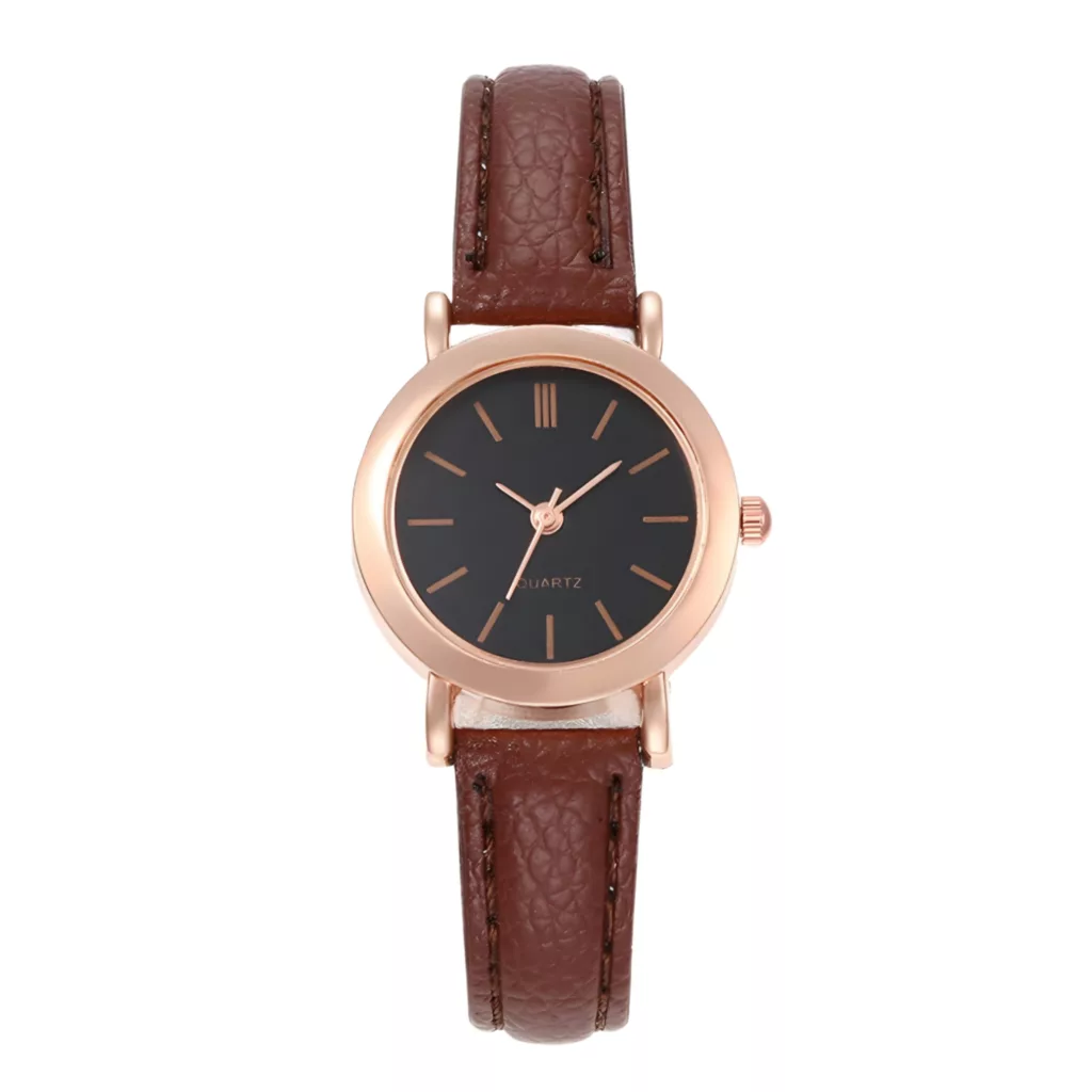 ساعت مچی عقربه ای زنانه مدل کلاسیک بند چرم کد 4