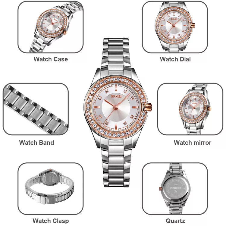 ساعت مچی عقربه‌ای کوارتز زنانه اسکمی مدل 1534RGSI به همراه دستبند