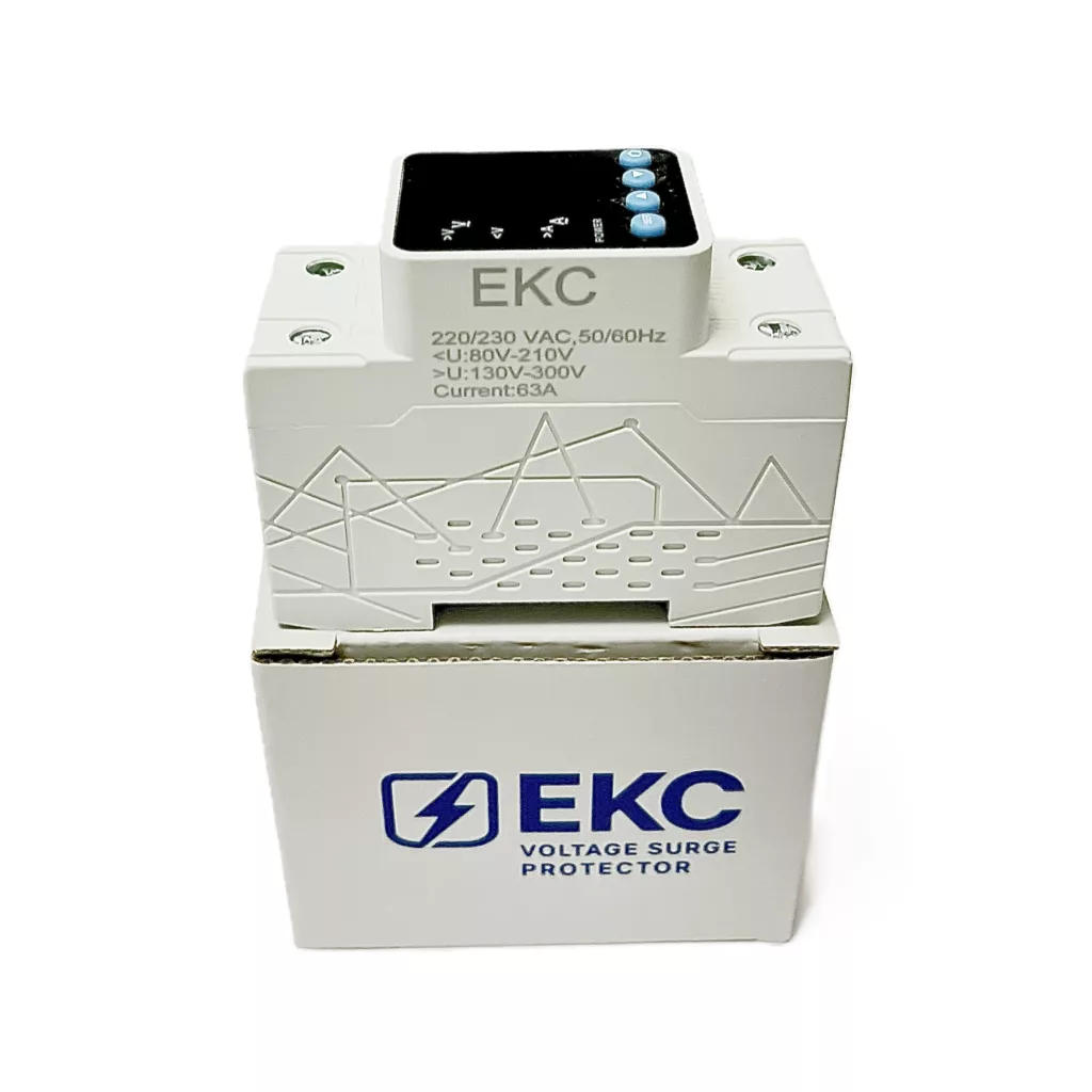 محافظ ولتاژ و جریان تکفاز مدل EKC دیجیتال 63A پلاس