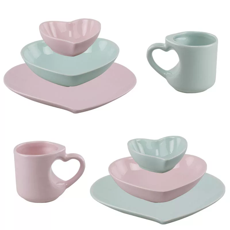 سرويس غذاخوري 8 پارچه مدل قلب