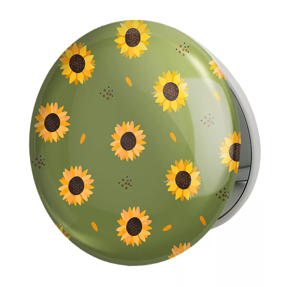 آینه جیبی خندالو طرح گل آفتابگردان مدل تاشو کد 29535