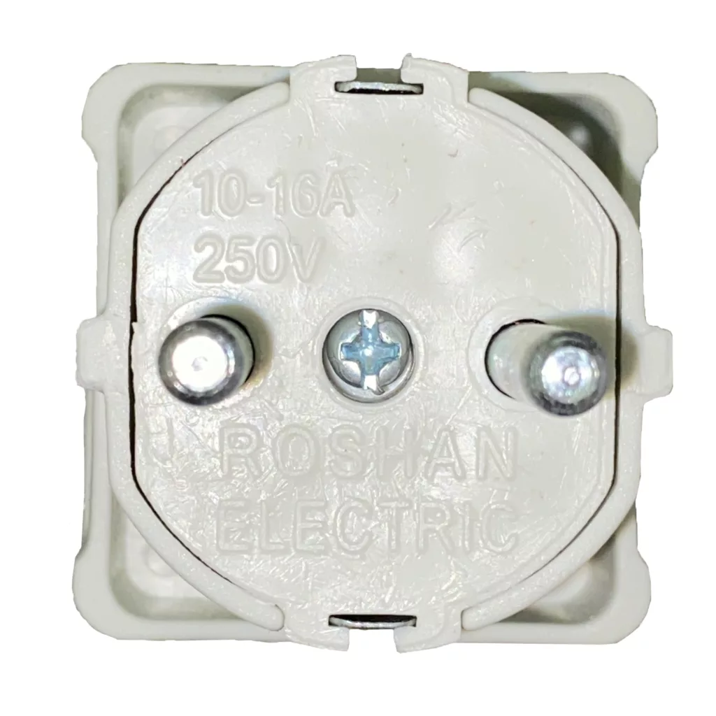 دوشاخه برق روشن الکتریک مدل مربع بسته 4 عددی