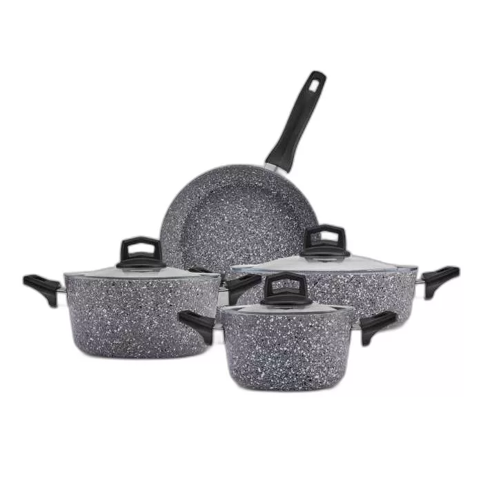 سرویس قابلمه و تابه بیوگرانیتی 7 پارچه کاراجا مدل Biogranit Ayaz