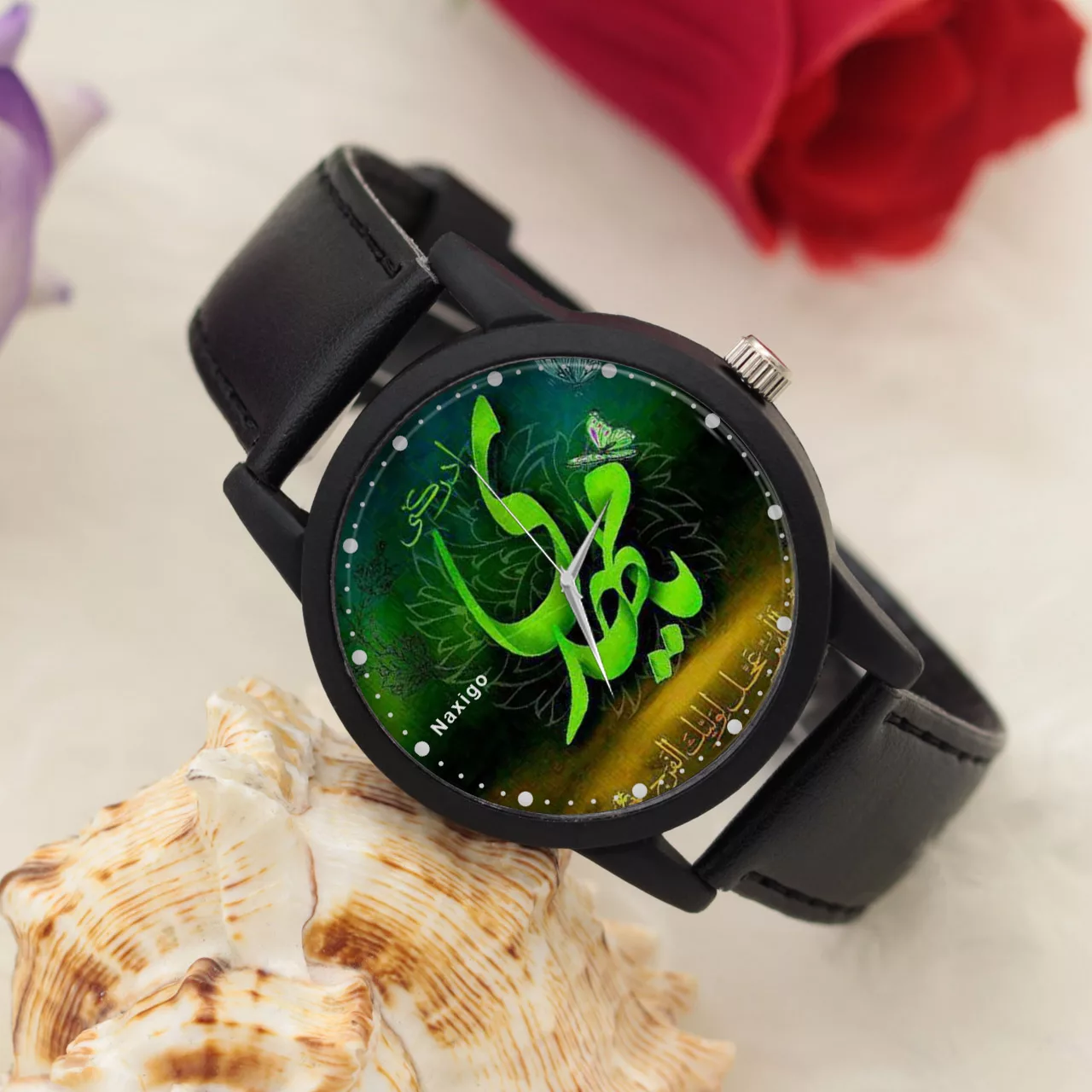 ساعت مچی عقربه ای ناکسیگو طرح یا مهدی کد LF4260