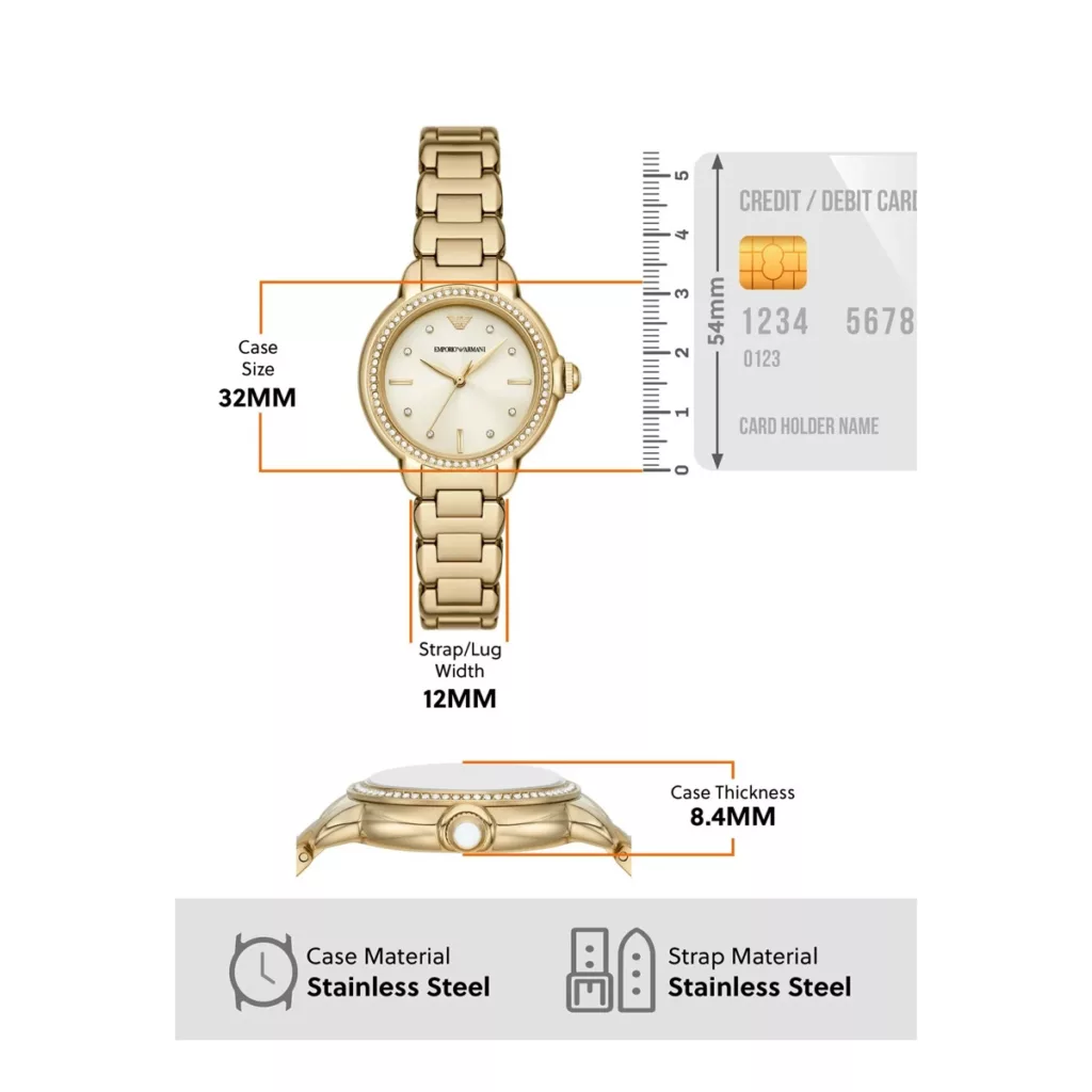 ساعت مچی عقربه‌ای کوارتز زنانه امپریو آرمانی مدل AR11609
