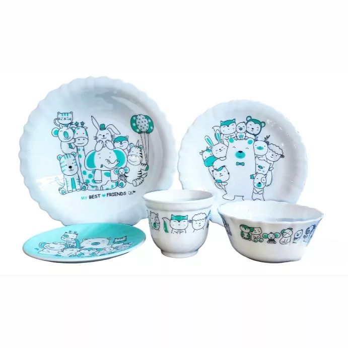 سرویس غذاخوری کودک 5 پارچه یک نفره پارس اپال مدل دوستان