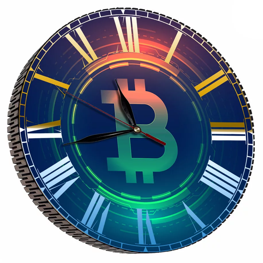 ساعت دیواری مدل بیت کوین