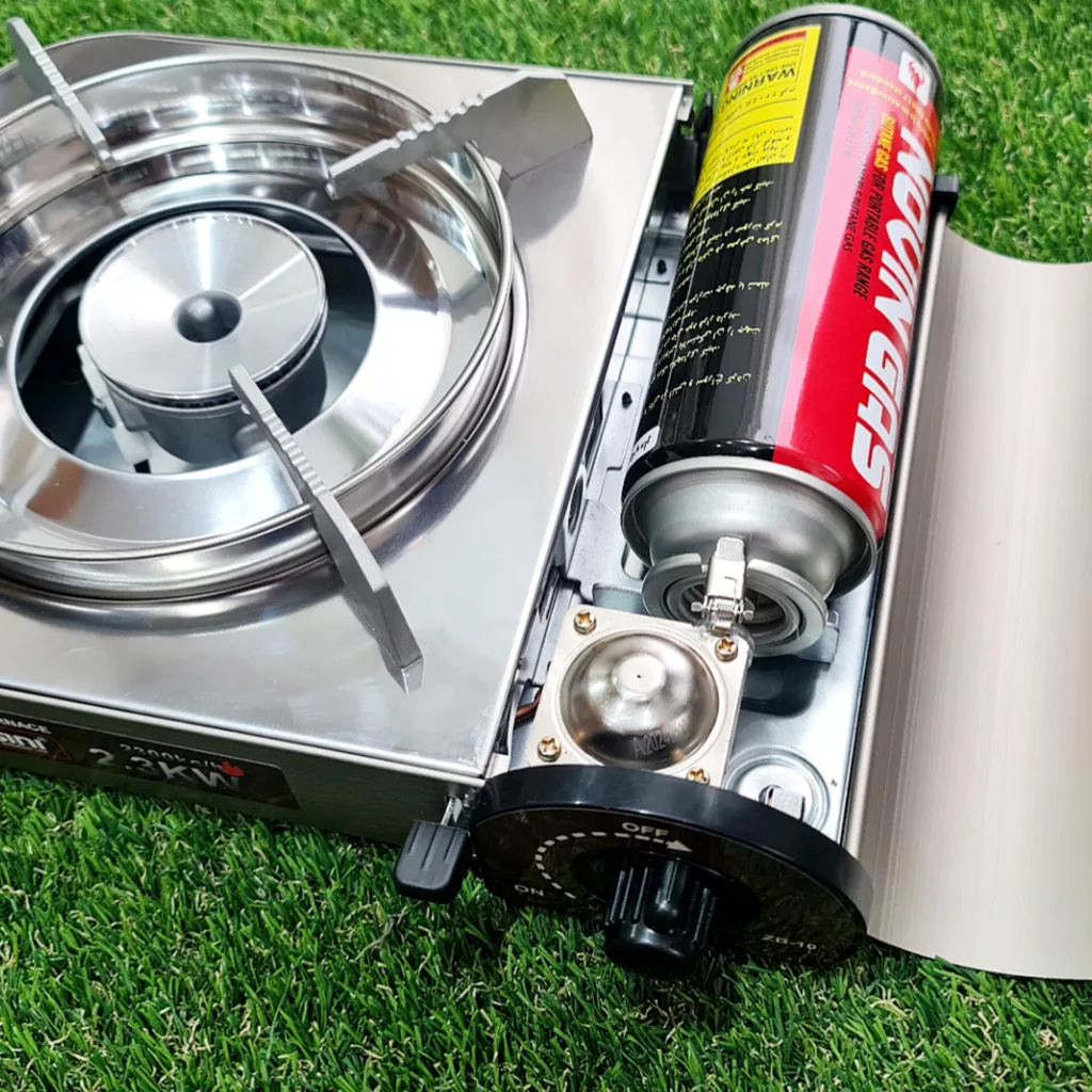 اجاق  گاز سفری دسینی مدل  2.3 kw به همراه کیف حمل کپسول و کپسول مجموعه 4 عددی