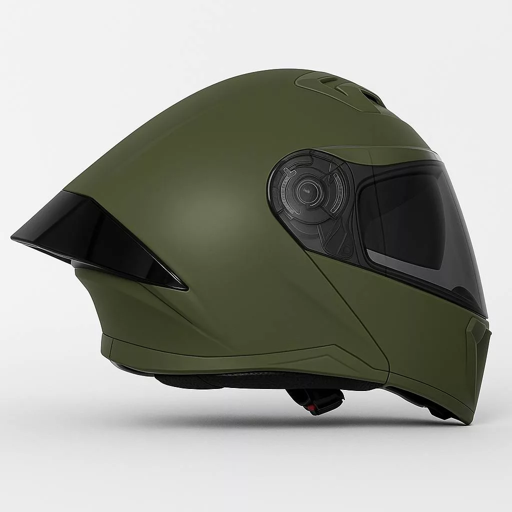 کلاه کاسکت فک‌مترحک استیل برد مدل SB20 G به همراه طلق دودی اضافه