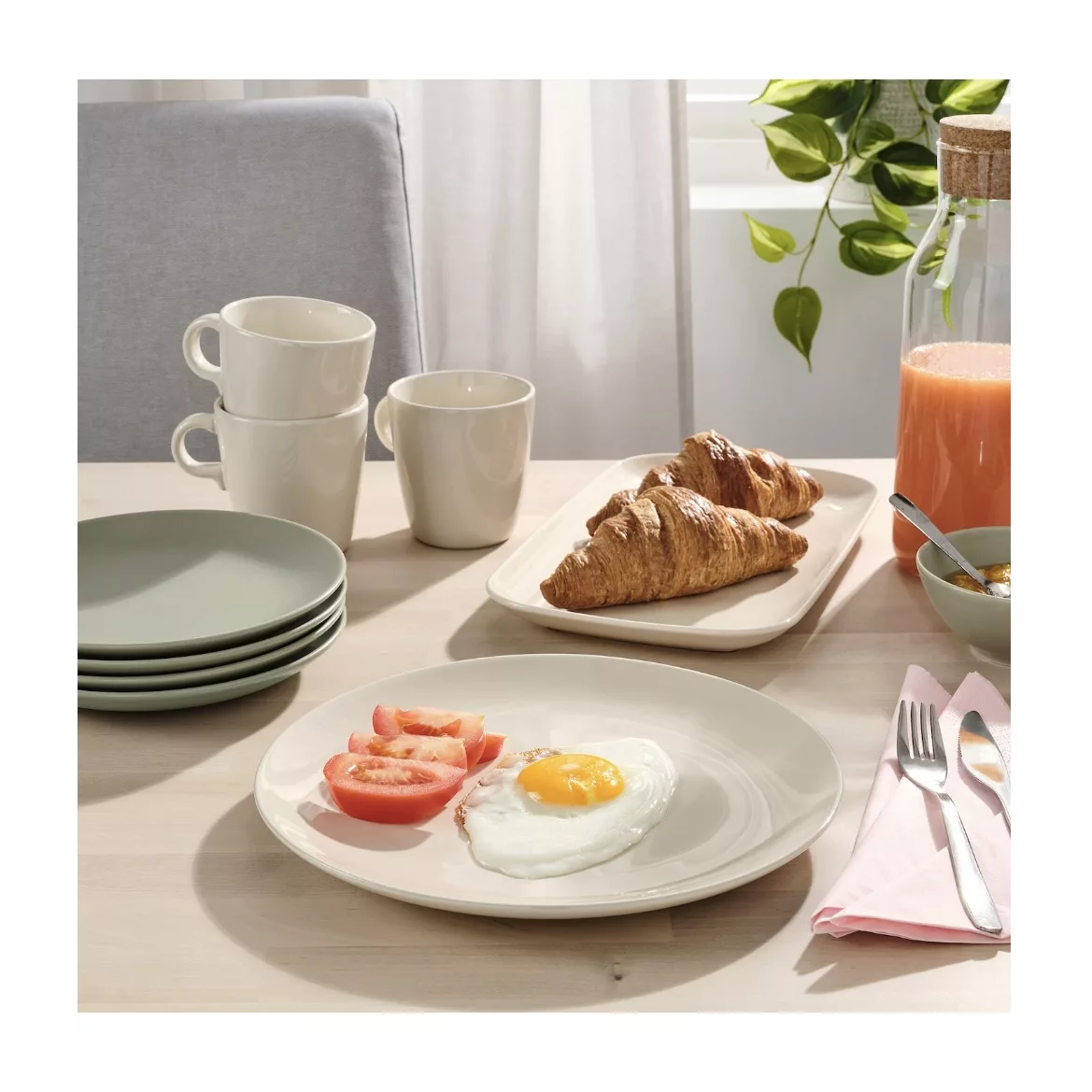 سرویس غذاخوری 18 پارچه ایکیا مدل FARGKLAR