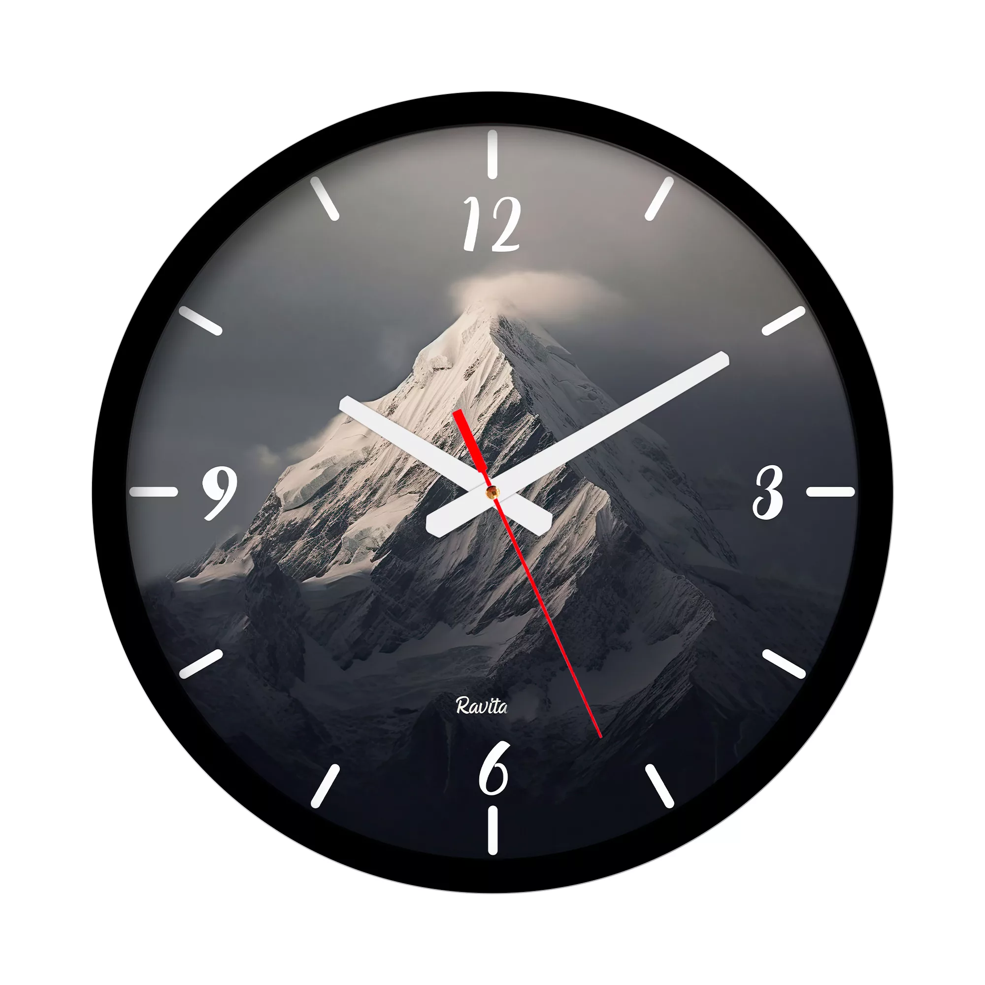 ساعت دیواری کوارتز راویتا مدل کوهستان کد 3688
