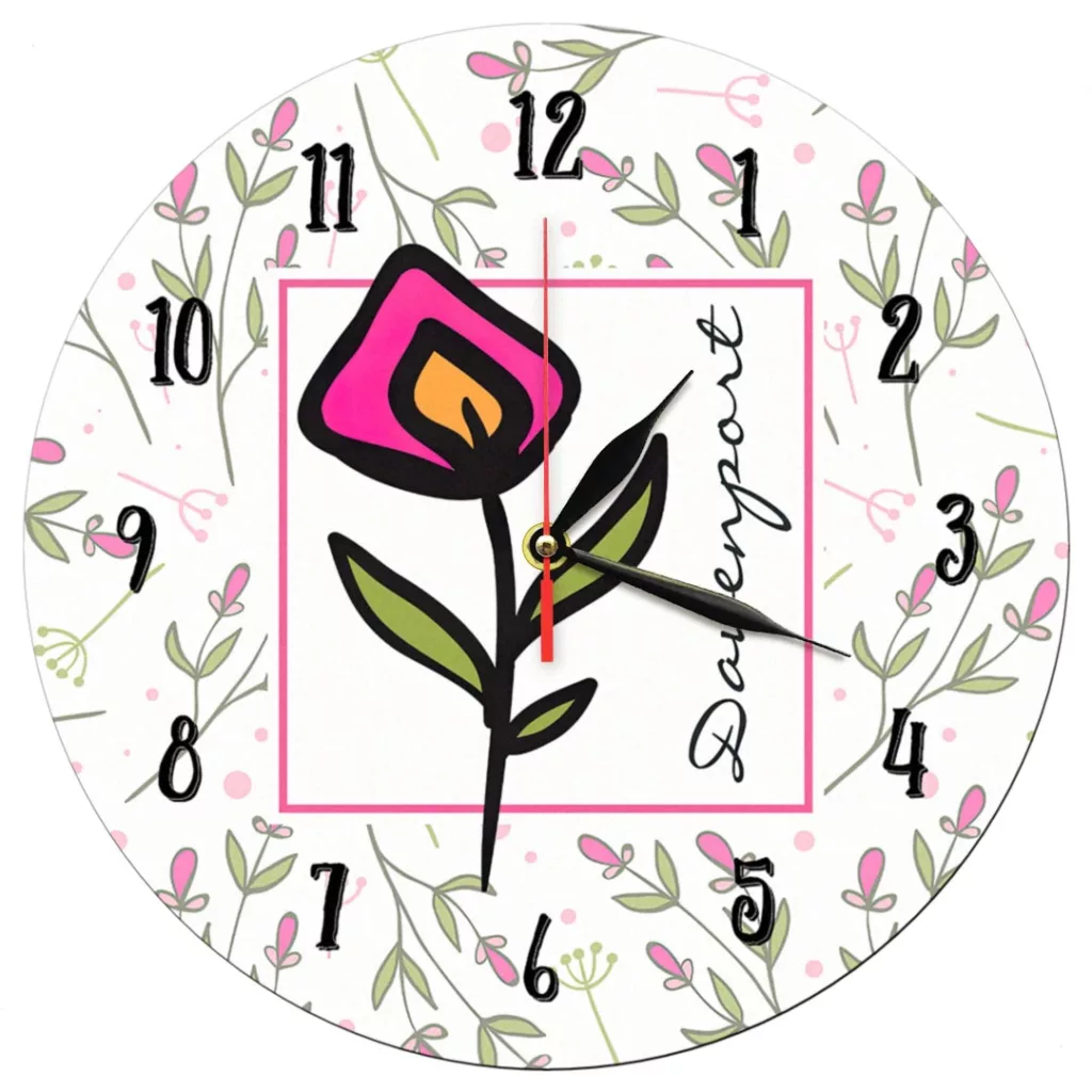 ساعت دیواری طرح گل کد 1376