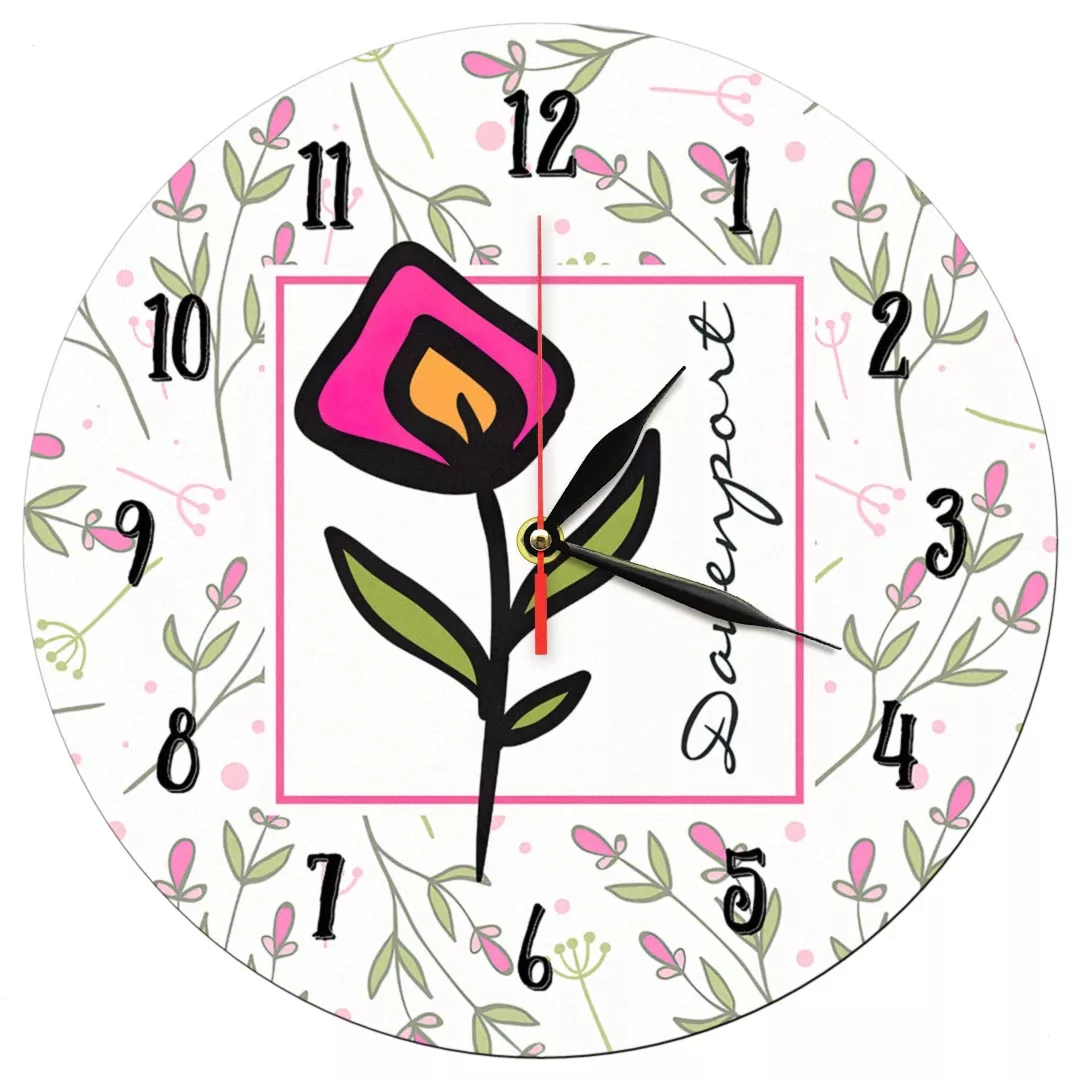 ساعت دیواری طرح گل کد 1376