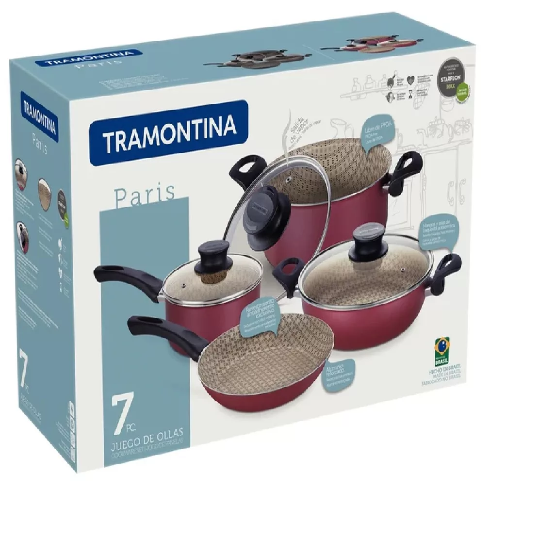 سرویس پخت و پز 7 پارچه ترامونتینا مدل Paris