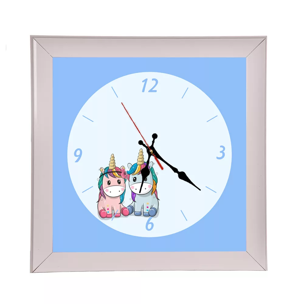 لوستر اتاق کودک مدل اسب تک شاخ به همراه آباژور رومیزی و ساعت دیواری