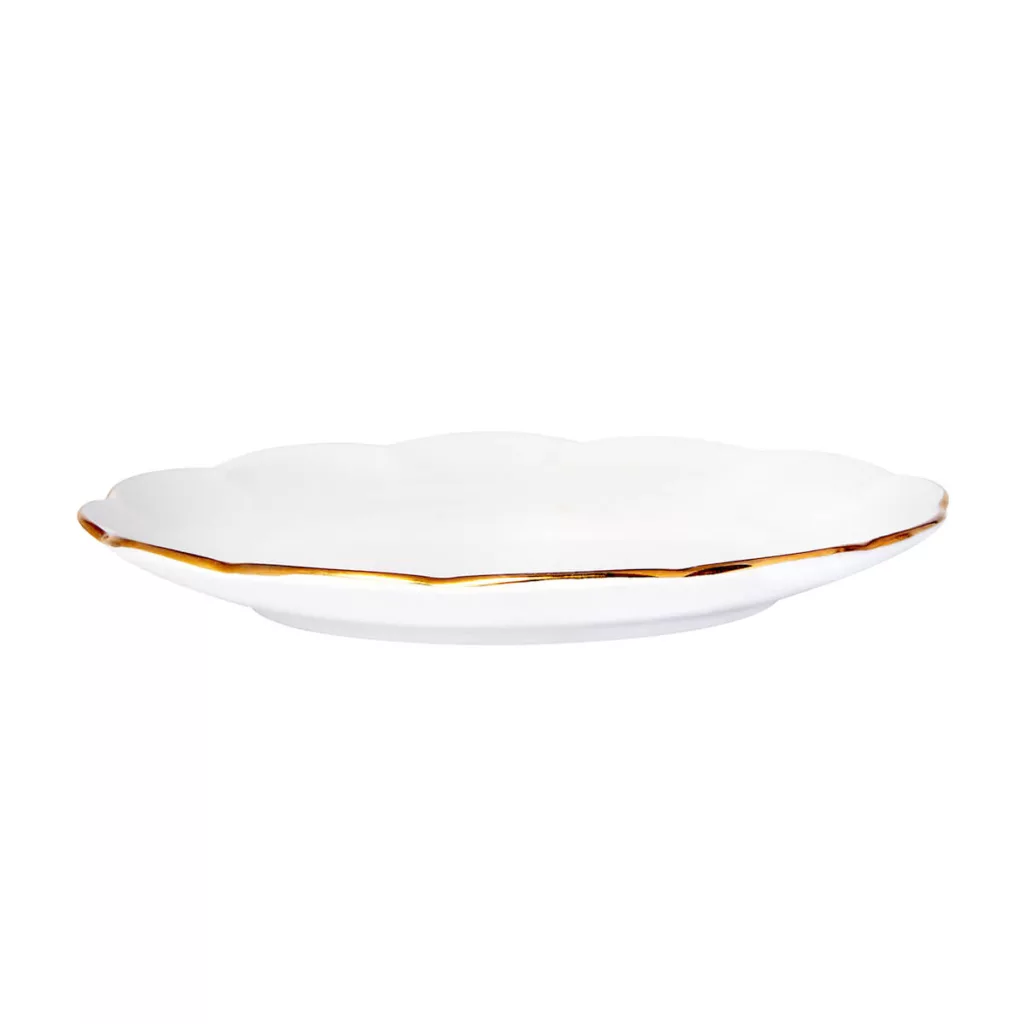 سرویس غذاخوری 26 پارچه مدل نیلوفری دور طلا