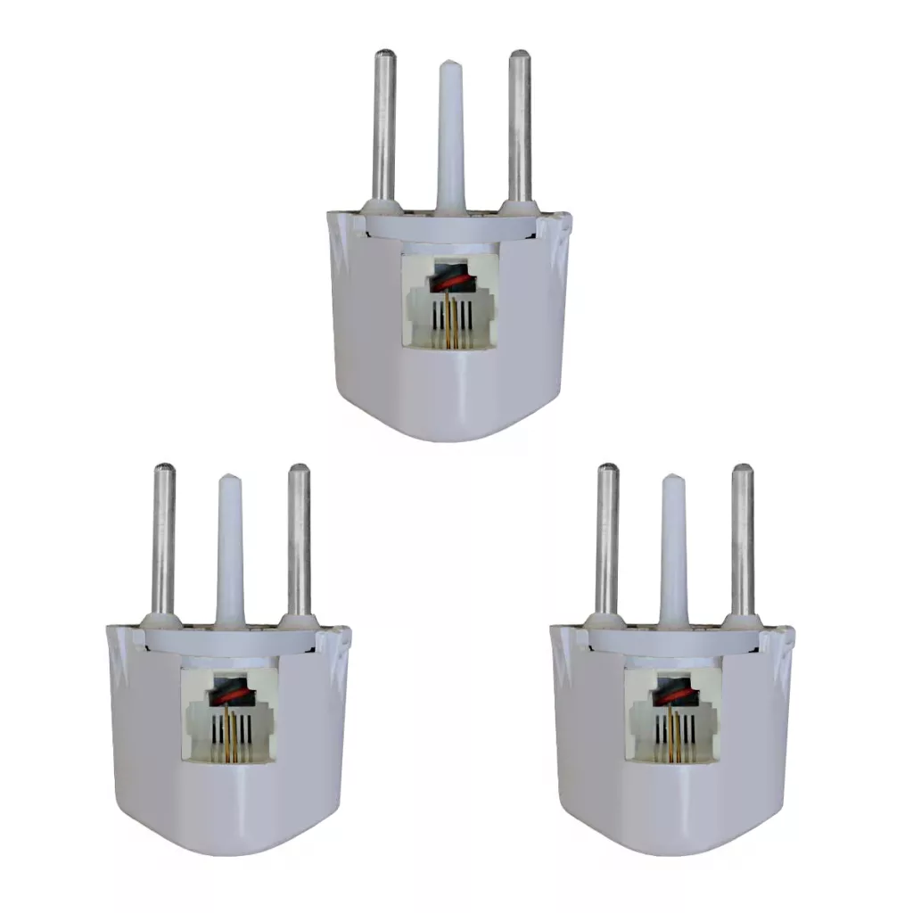 سه شاخه تلفن مدل تک سوکت بسته 3 عددی