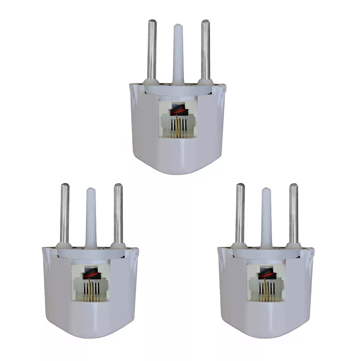 سه شاخه تلفن مدل تک سوکت بسته 3 عددی