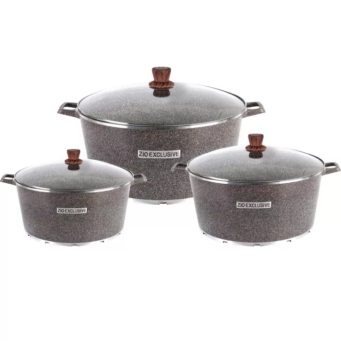 سرویس قابلمه ۶ پارچه زیو مدل ۸۴۰۰-۴۴