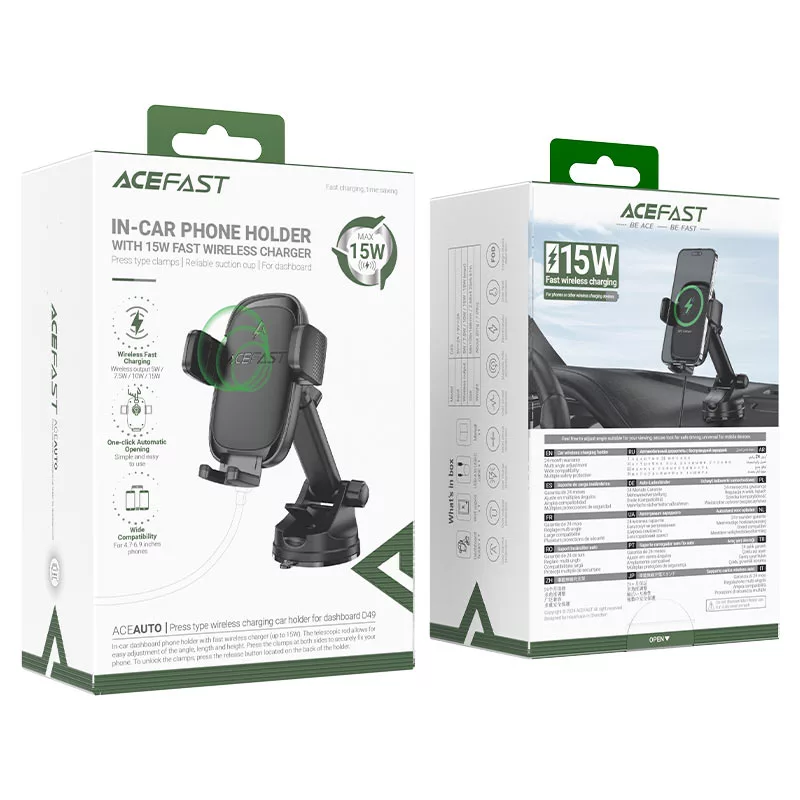 پایه نگهدارنده و شارژر بی سیم گوشی موبایل ایس فست مدل D49