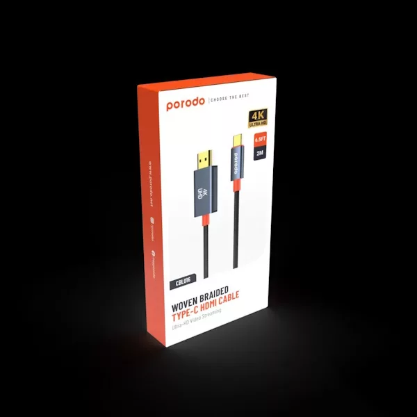 کابل تبدیل USB-C به HDMI پرودو مدل CBL0016 طول 2 متر