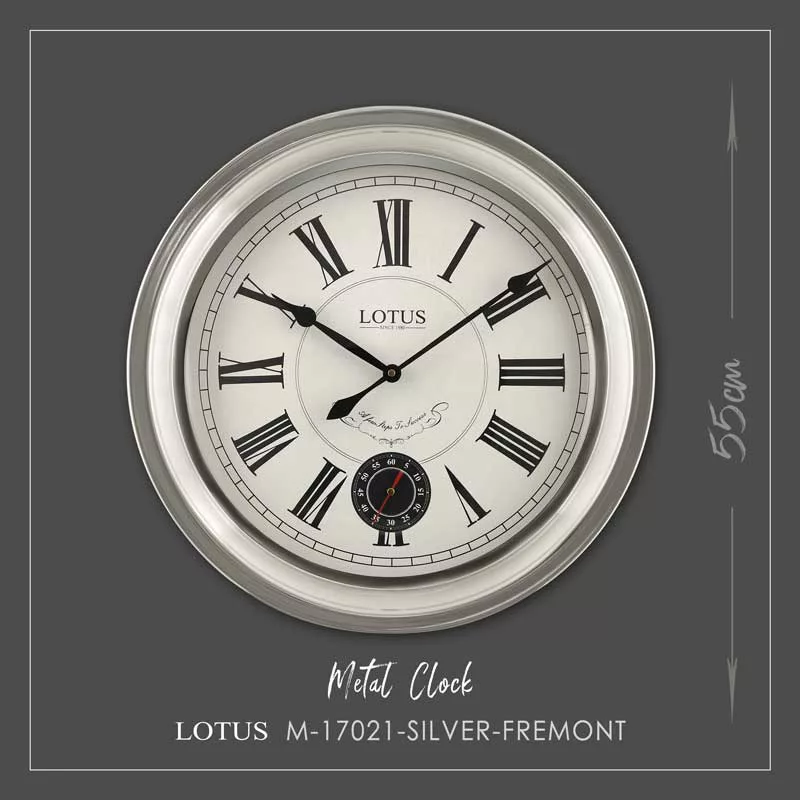 ساعت دیواری لوتوس مدل 17021 FREMONT -SIL