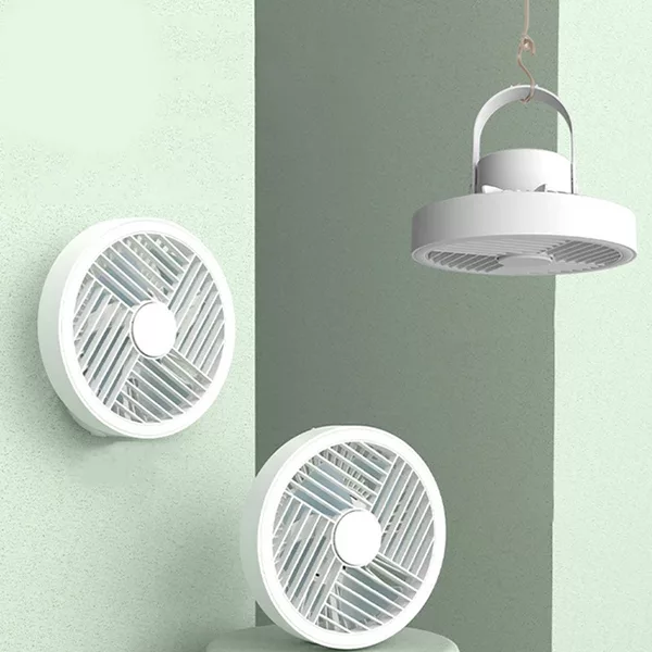 پنکه رومیزی شارژی مدل ال ای دی دار کد RY-2301