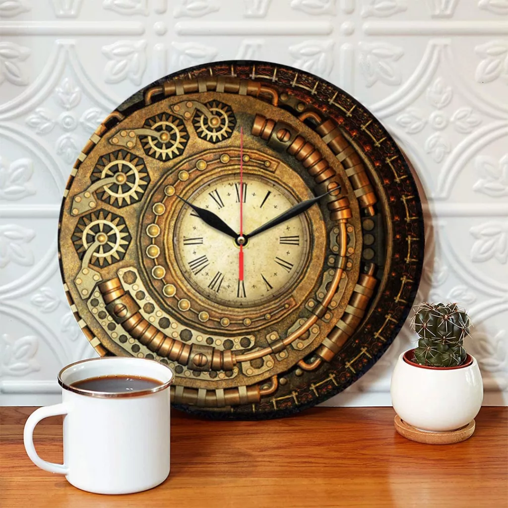 ساعت دیواری طرح چرخ دنده steampunk کد 1273