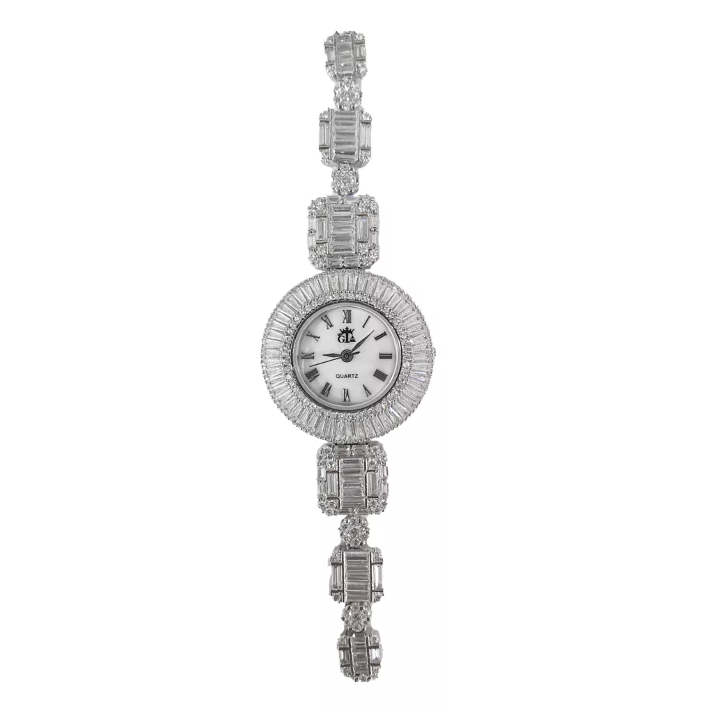 ساعت مچی عقربه ای نقره زنانه جی تی ای مدل امرالدکات