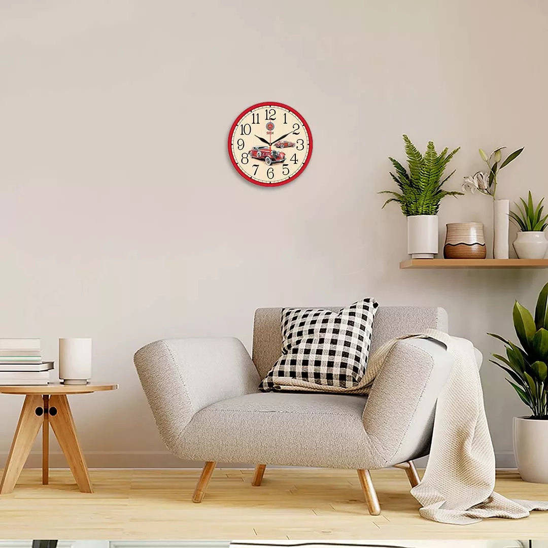 ساعت دیواری مدل 1123 طرح ماشین مرسدس بنز قدیمی