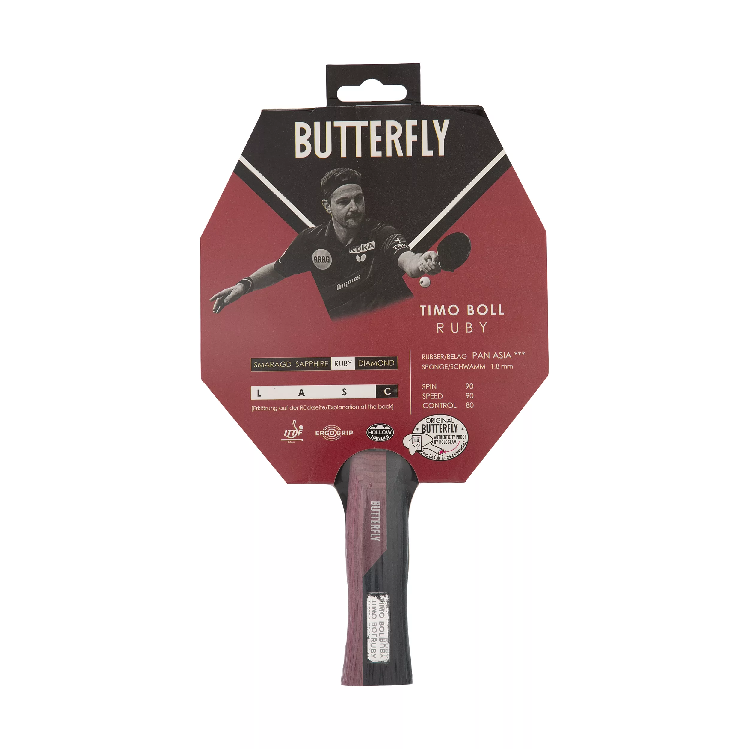 راکت پینگ پنگ باترفلای مدل RUBY  سری Timo Boll