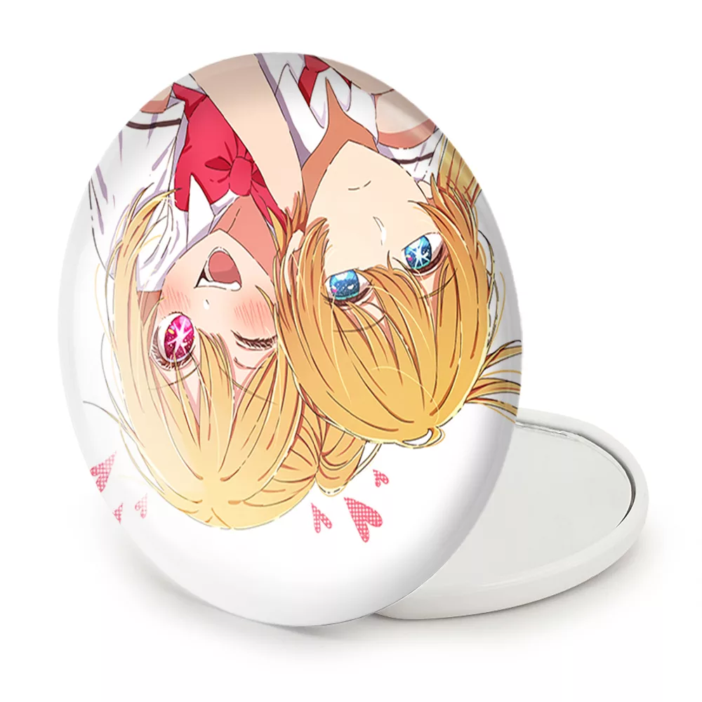 آینه جیبی خندالو طرح آکوا و روبی انیمه اوشی نو کو مدل تاشو کد 31225