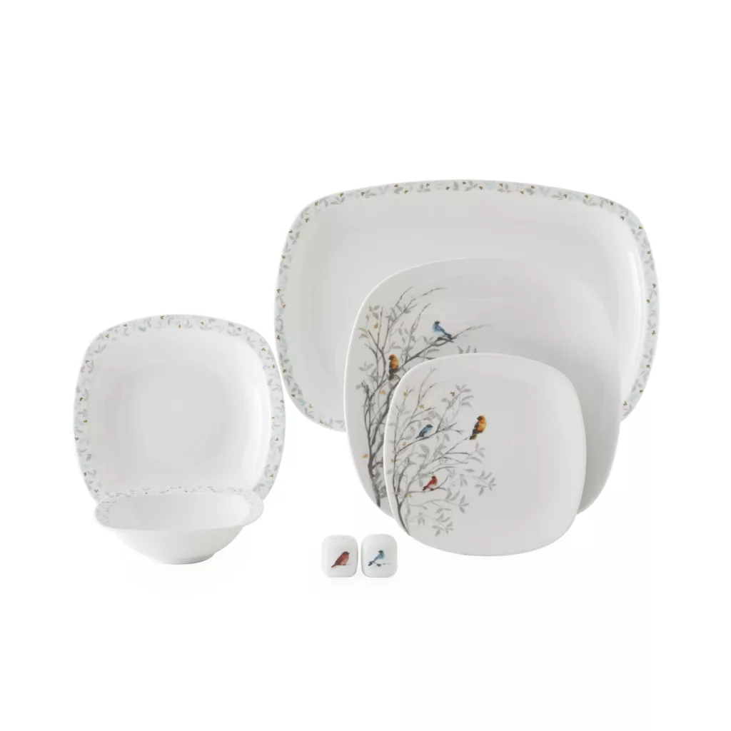 سرویس غذاخوری 27 پارچه چینی زرین ایران مدل کواترو رسپینا درجه عالی