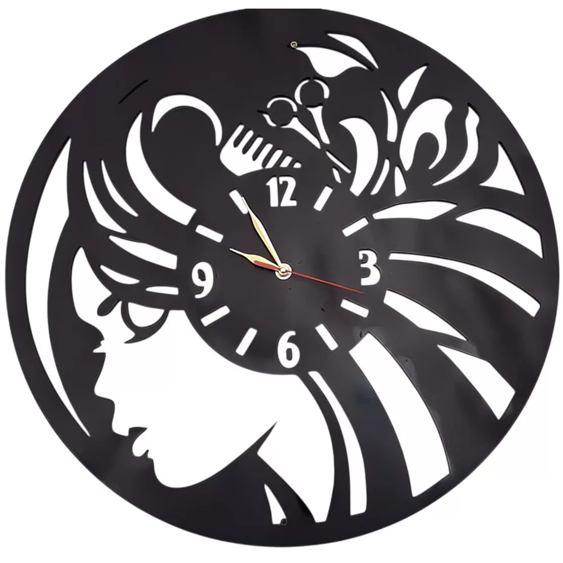 ساعت دیواری کوارتز مدل آرایشگاه زنانه