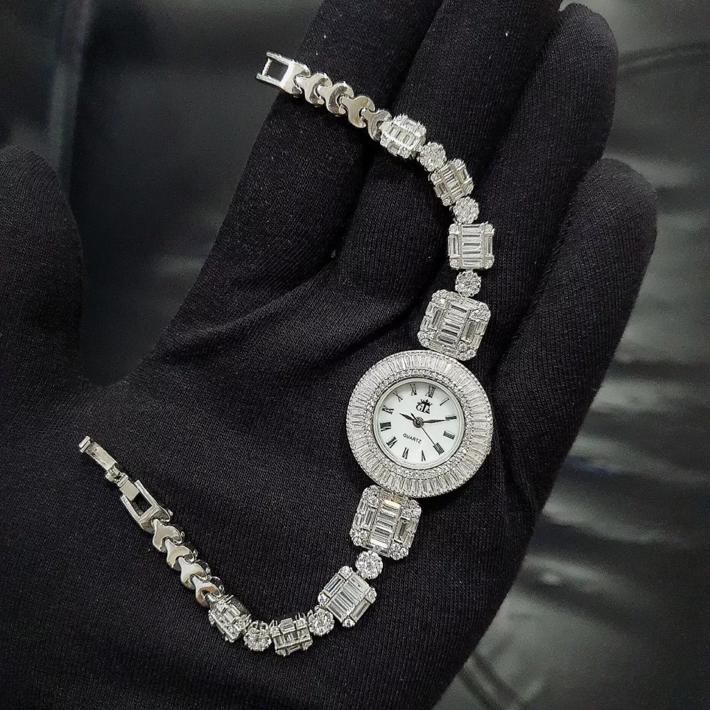 ساعت مچی عقربه ای نقره زنانه جی تی ای مدل امرالدکات