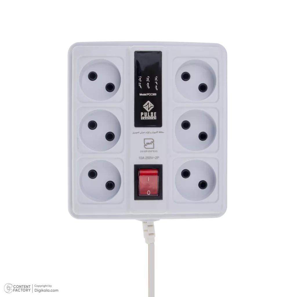 محافظ ولتاژ پالس کنترل مدل محافظ کامپیوتر 6 خانه دیجیتال