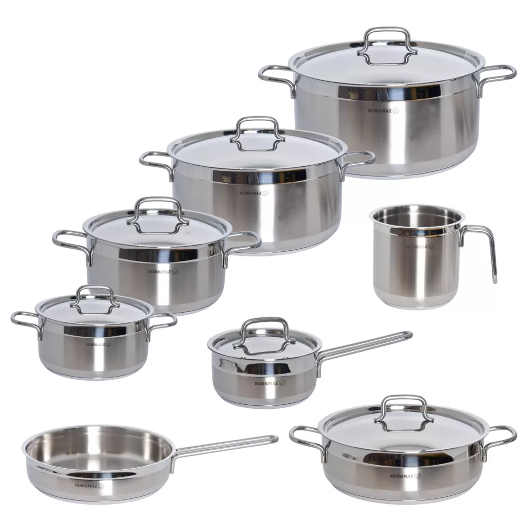 سرویس قابلمه و تابه 14 پارچه کرکماز مدل آلفا گرند کد 1089