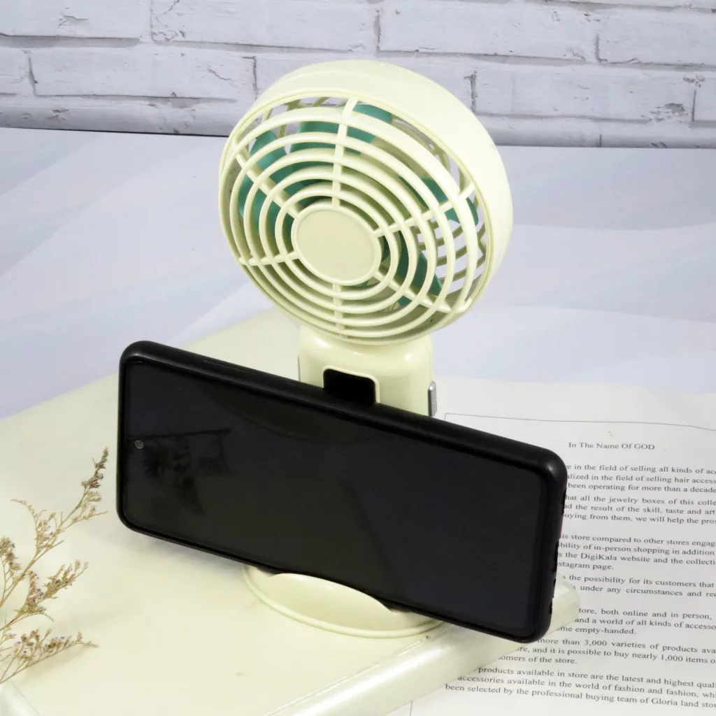 پنکه همراه مدل دستی و رومیزی کد GLnd00015 ظرفیت 500 میلی آمپر ساعت