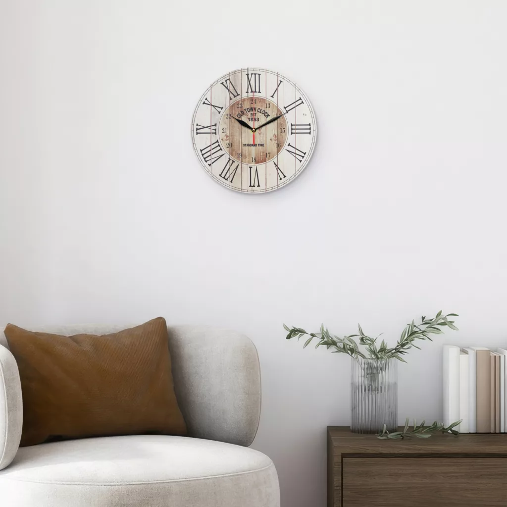 ساعت دیواری طرح چوب کد 1381