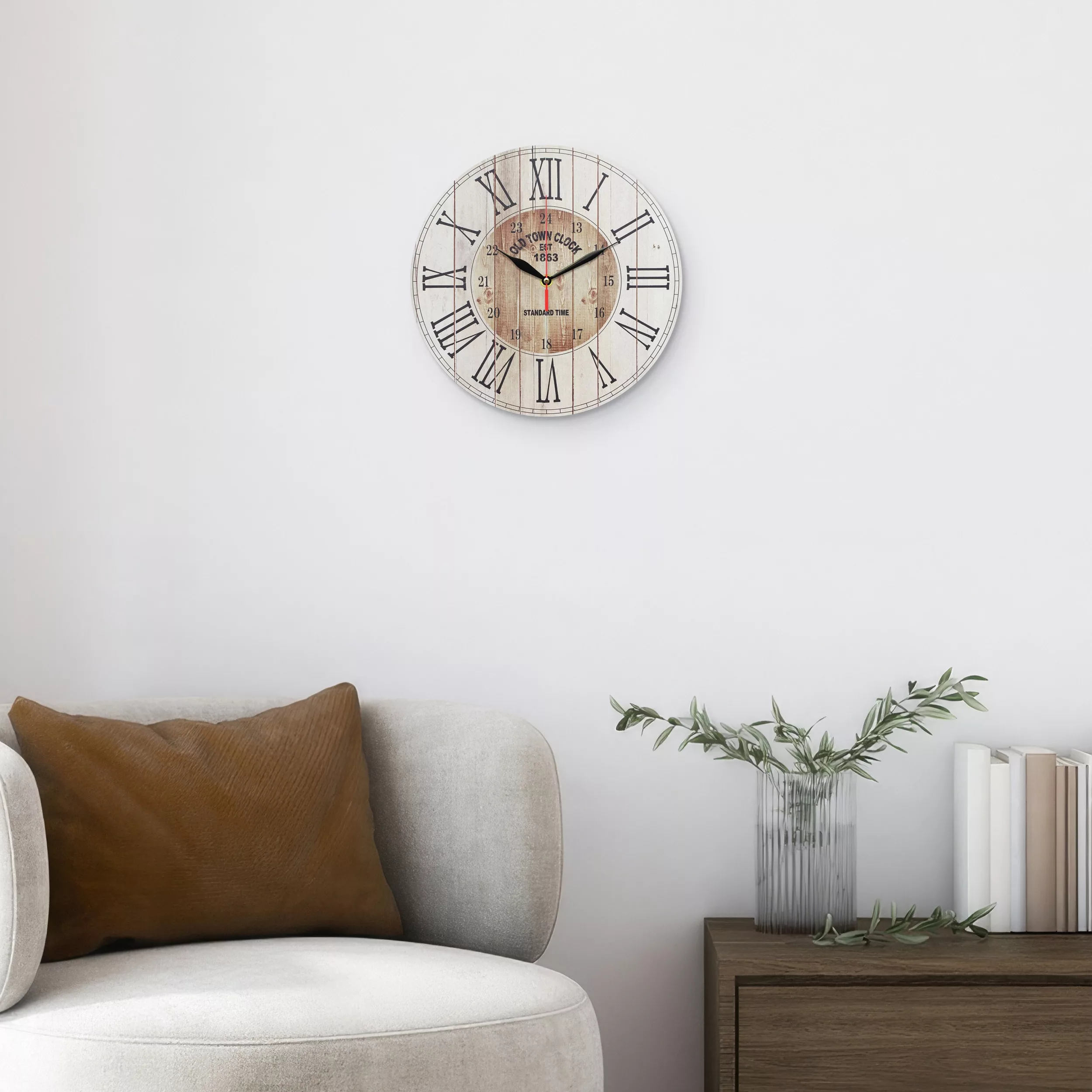 ساعت دیواری طرح چوب کد 1381