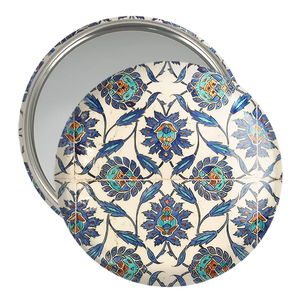 آینه جیبی خندالو مدل کاشی  کد 2179