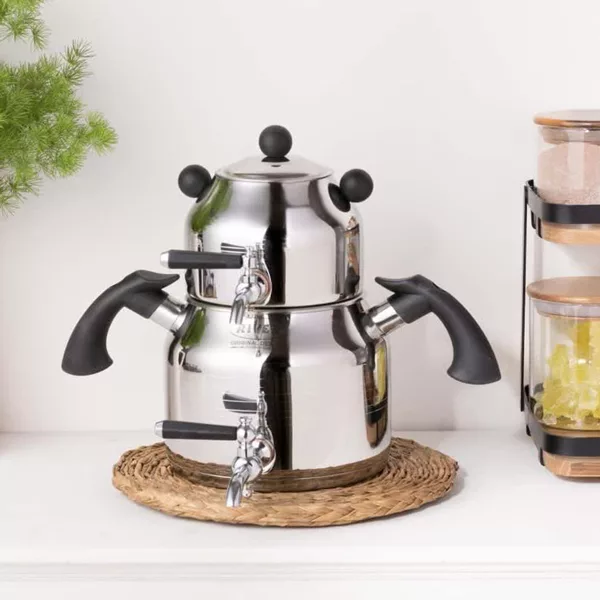 ست کتری و قوری ریور کد DH2161 گنجایش کتری 3 لیتر گنجایش قوری 1 لیتر