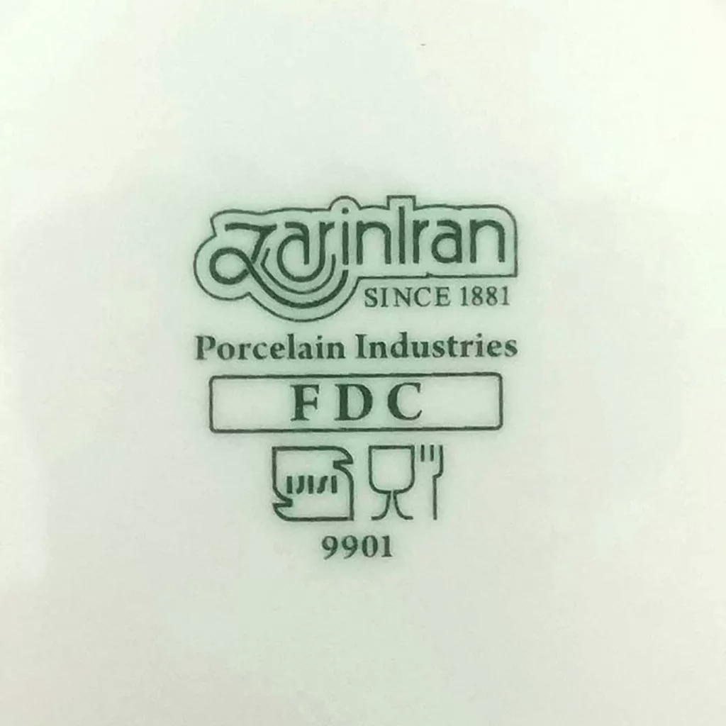 سرویس چینی 98 پارچه کامل چینی زرین ایران سری کواترو مدل فلورانس درجه یک