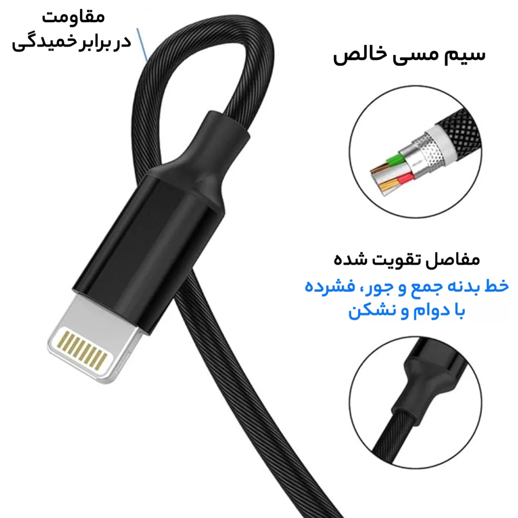 کابل تبدیل USB به لایتنینگ/USB-C/microUSB اوی مدلCL-975 طول 1.2 متر