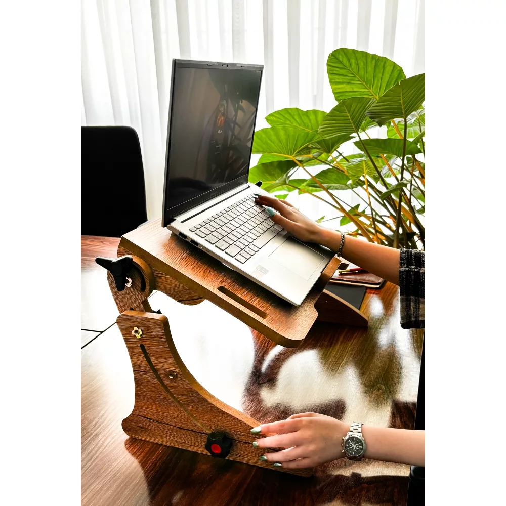 میز لپ تاپ تنظیم پذیر بومینوتک مدل flex wood